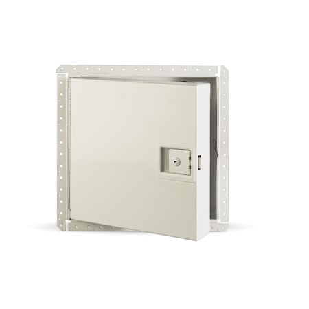 Insulated Stainless Steel Fire Rated Access Door For Drywall, KRP-350FR Keyed Paddle Latch S/S 12x12